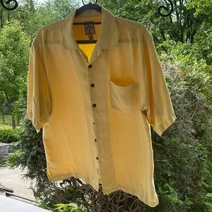 Mens cigar shirt in muted yellow